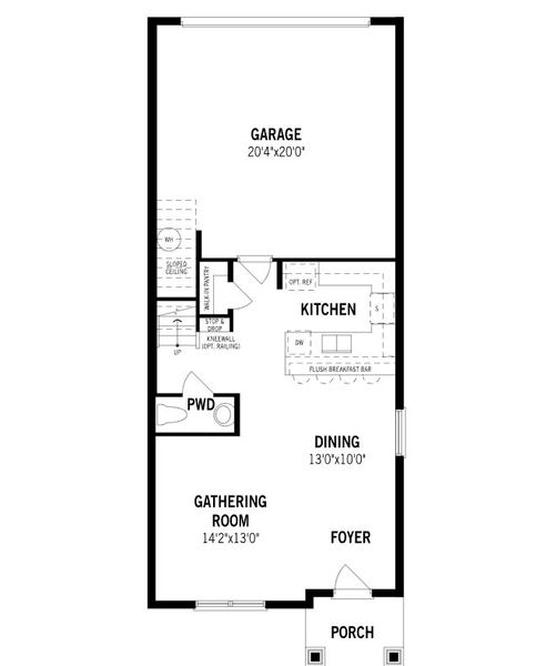 2D floor plan layout of this home in Gardenia Reserve, Apopka, FL (Image 11).