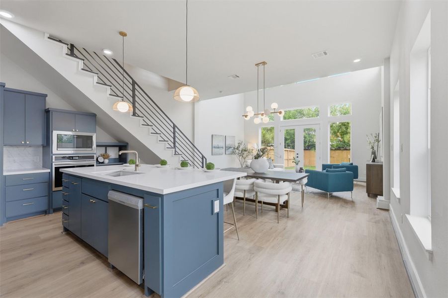Furnished interior view inside a new home in , Houston (Image 12).
