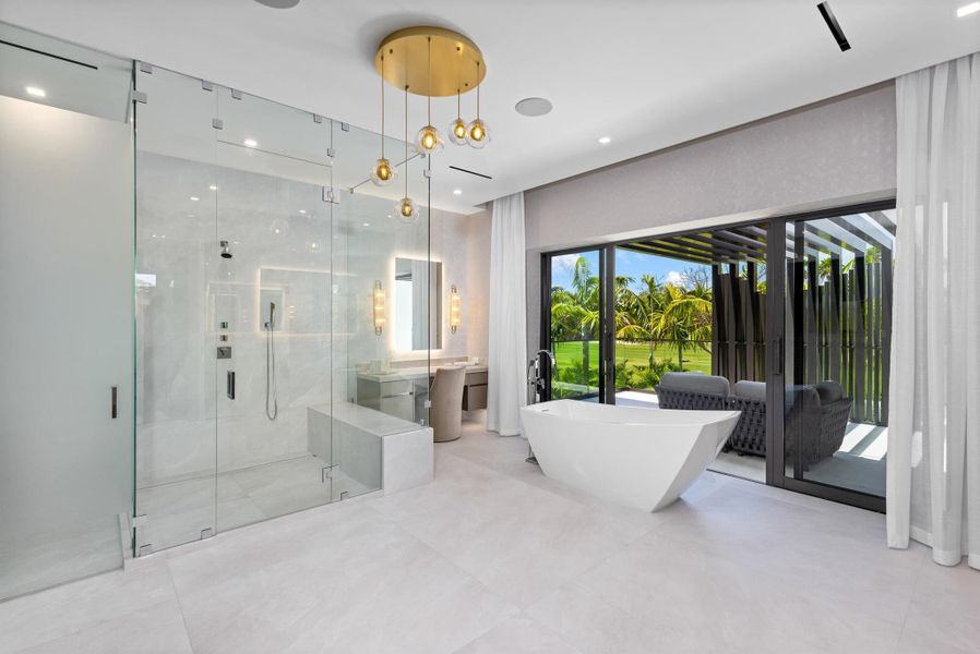 Furnished interior view inside a new home in , Boca Raton (Image 54).