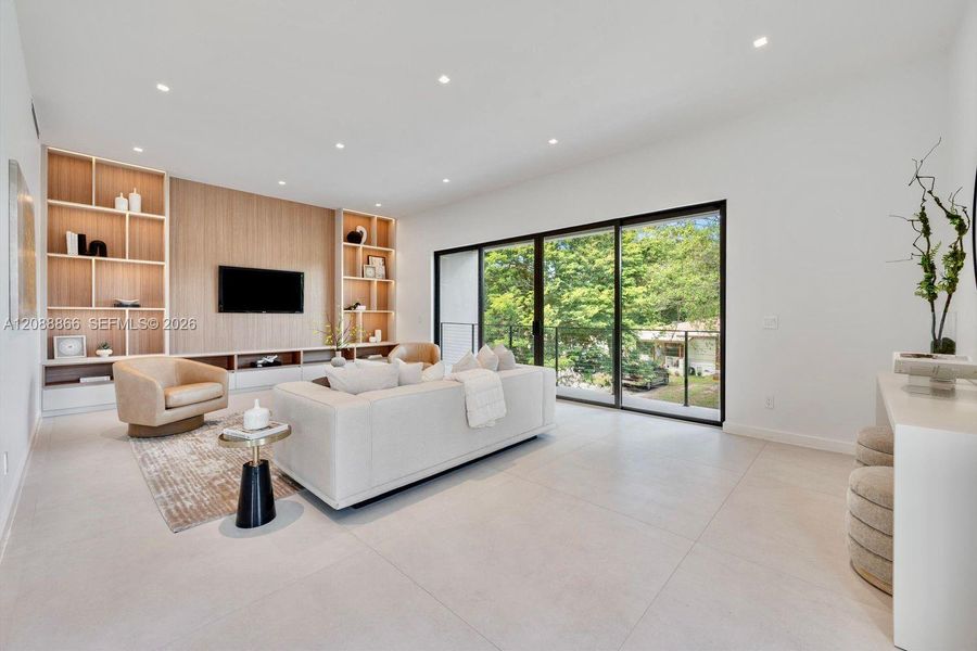 Furnished interior view inside a new home in , Miami (Image 29).