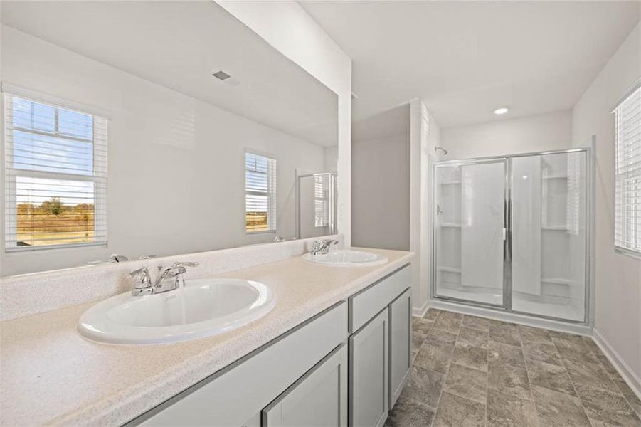 Furnished interior view inside a new home in Champion's Run, Lithonia (Image 10).