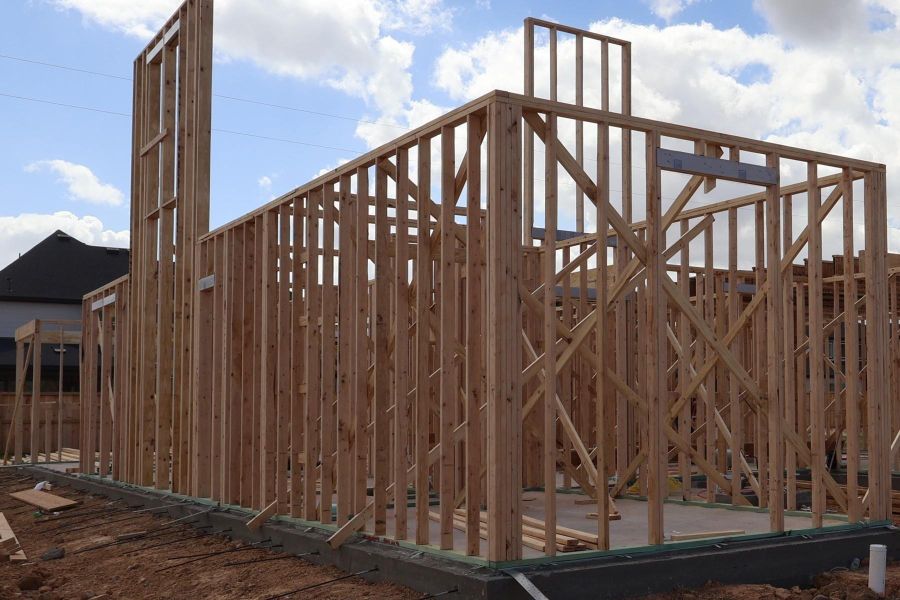 In-progress construction of a new home in Dunham Pointe, Cypress, TX (Image 26).