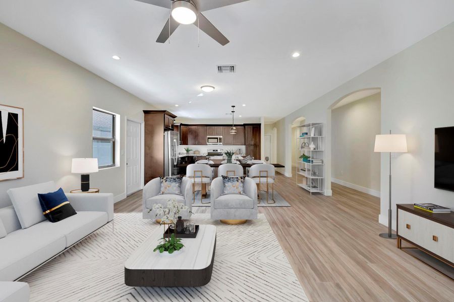 Furnished interior view inside a new home in , Delray Beach (Image 12).