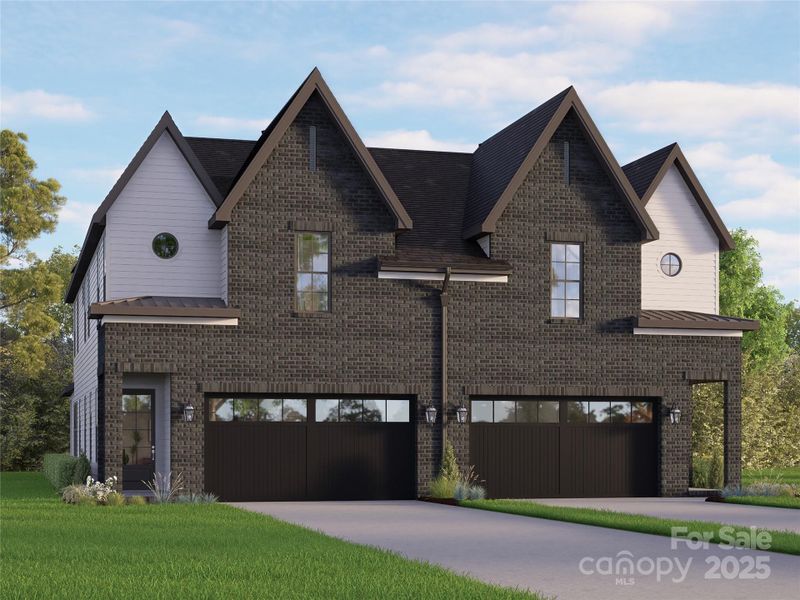 Front exterior of a new home in , Charlotte, NC, highlighting curb appeal (Image 1).