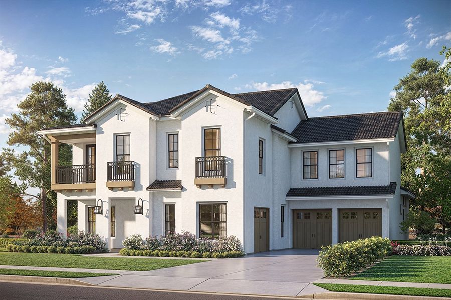 Representative exterior photo of a completed home built from the Glenwood by Landon Homes in Fields - Brookside North, Frisco, TX (Image 1). Representative exterior photo of a completed home built from the Glenwood by Landon Homes in Fields - Brookside North, Frisco, TX (Image 1).