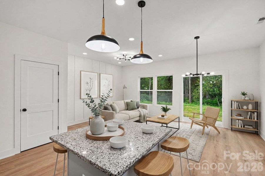 Furnished interior view inside a new home in , Charlotte (Image 8).