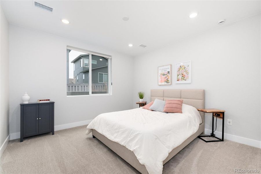 Basement bedroom with egress.