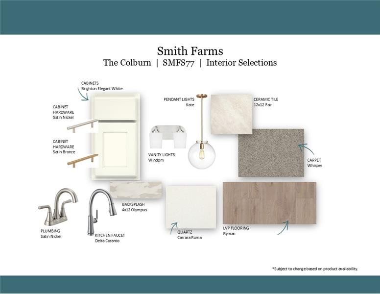 Sample of building materials used in homes in Smith Farms, Murfreesboro (Image 48).