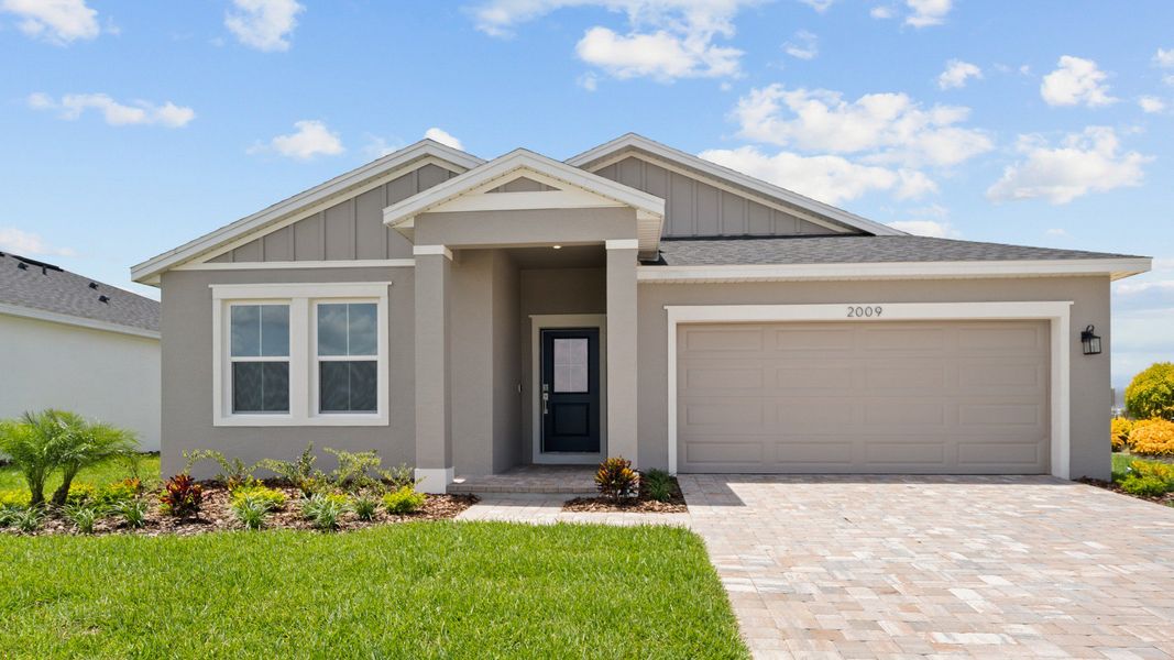 Representative exterior photo of a completed home built from the Castaway by DRB Homes in Liberty Trace, Haines City, FL (Image 26).