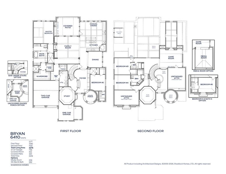 2D floor plan layout of this home in Light Farms Graham/Reagan, Celina, TX (Image 5).