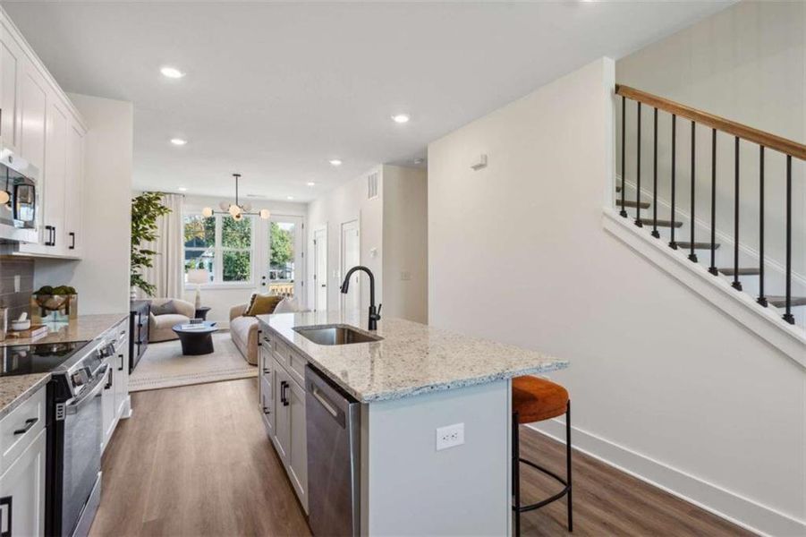 Furnished interior view inside a new home in Three Points at Chosewood Park, Atlanta (Image 13).