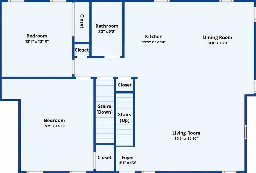 2D floor plan layout of this home in , Atlanta, GA (Image 3).