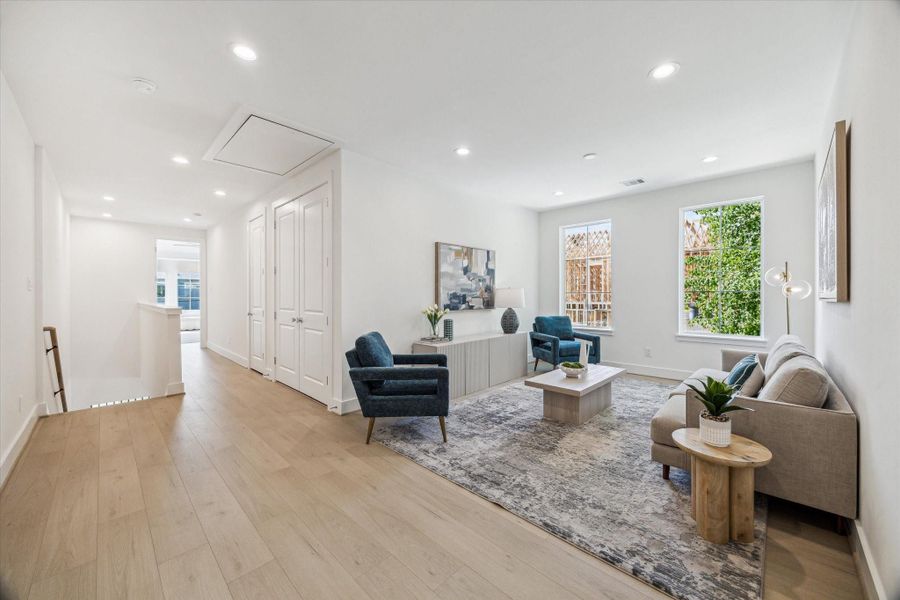 Furnished interior view inside a new home in , Houston (Image 34).