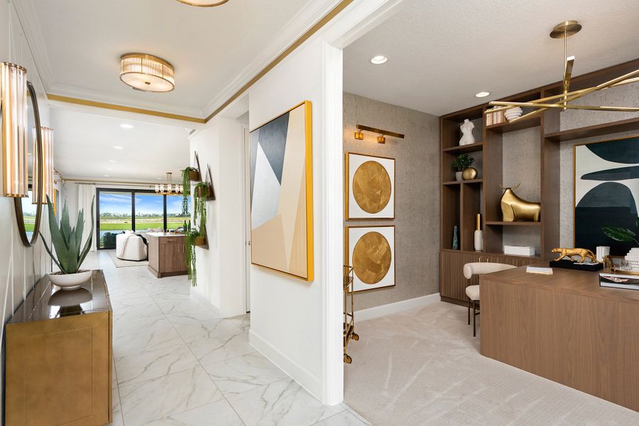 Representative furnished interior of a home built from the Monacello by GL Homes in Valencia Parc at Riverland, Port St. Lucie (Image 16).