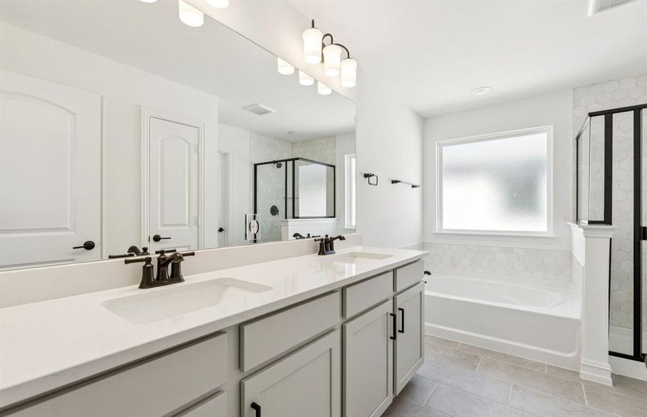 Owner's private bath with double vanity Owner's private bath with double vanity