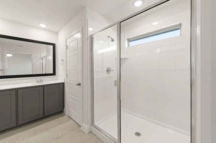 Front exterior of a new home in Sereno Oaks at Buckner Terrace, Dallas, TX, highlighting curb appeal (Image 18).