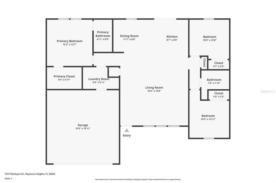 2D floor plan layout of this home in , Keystone Heights, FL (Image 5).
