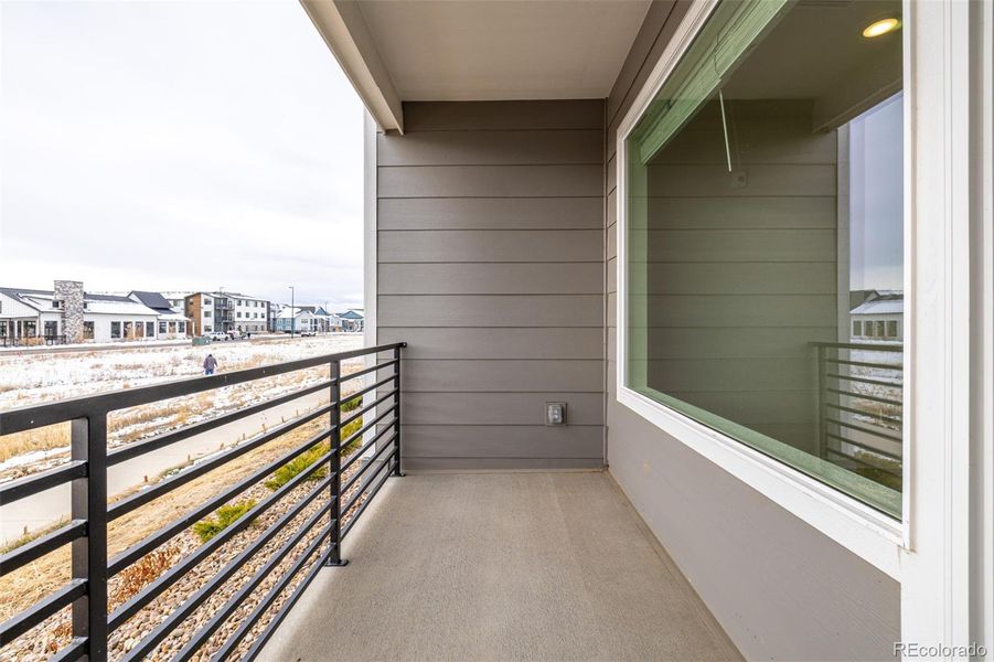 Exterior details and patio area of a home in Gateway Commons, Denver (Image 18).