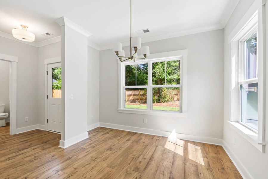 Spacious, unfurnished interior of a new home in , Charleston (Image 51).