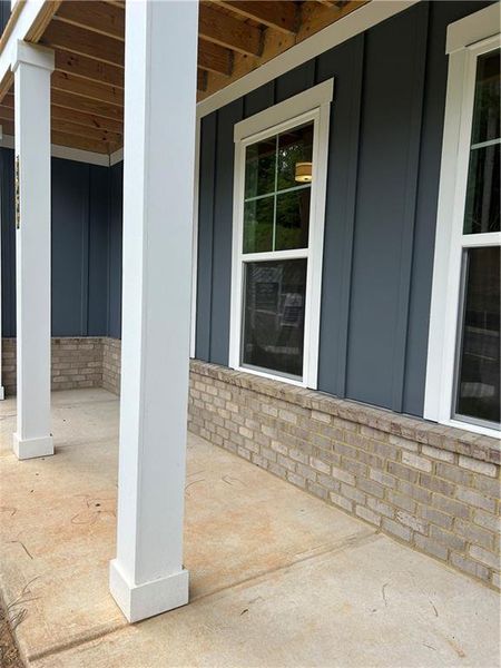 Exterior details and patio area of a home in The Park at Gainesville Township, Gainesville (Image 2). Exterior details and patio area of a home in The Park at Gainesville Township, Gainesville (Image 2).
