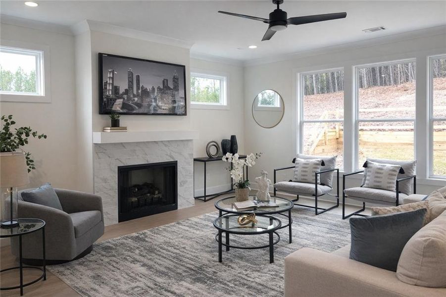 Furnished interior view inside a new home in Creekside, Decatur (Image 11). Furnished interior view inside a new home in Creekside, Decatur (Image 11).