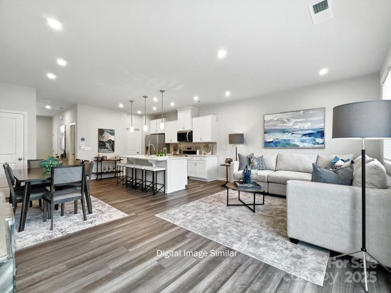 Furnished interior view inside a new home in Bailey Run, Charlotte (Image 8). Furnished interior view inside a new home in Bailey Run, Charlotte (Image 8).