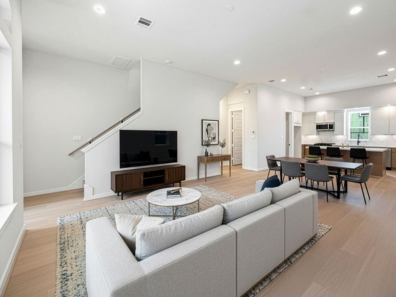 Furnished interior view inside a new home in Shepherd Heights, Houston (Image 17). Furnished interior view inside a new home in Shepherd Heights, Houston (Image 17).