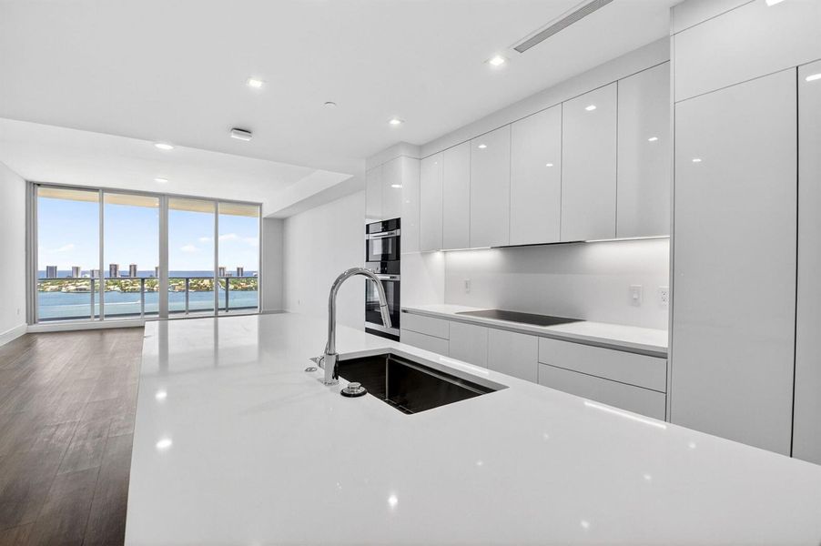 Kitchen and living area