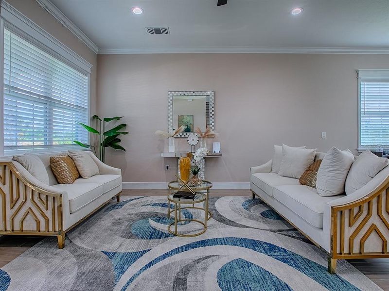 Furnished interior view inside a new home in , Oxford (Image 28).