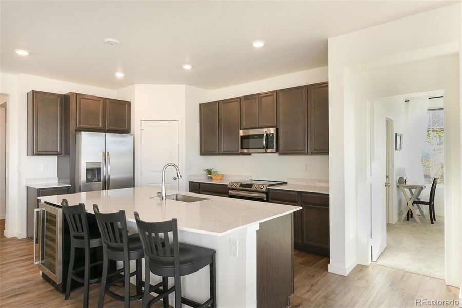 Furnished interior view inside a new home in , Aurora (Image 6). Furnished interior view inside a new home in , Aurora (Image 6).