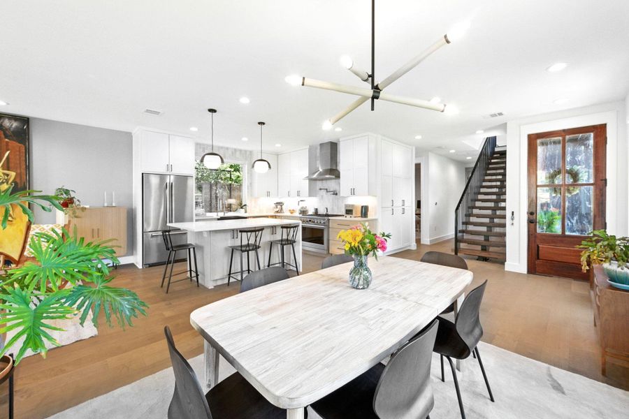 Dining and kitchen Dining and kitchen