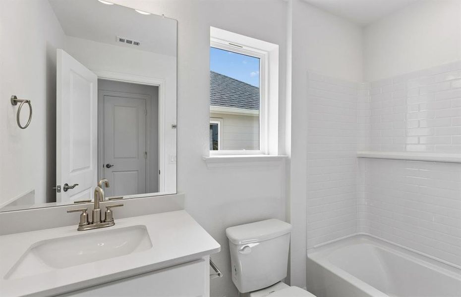 *Floorplan representation, not actual home - Spacious secondary bathroom