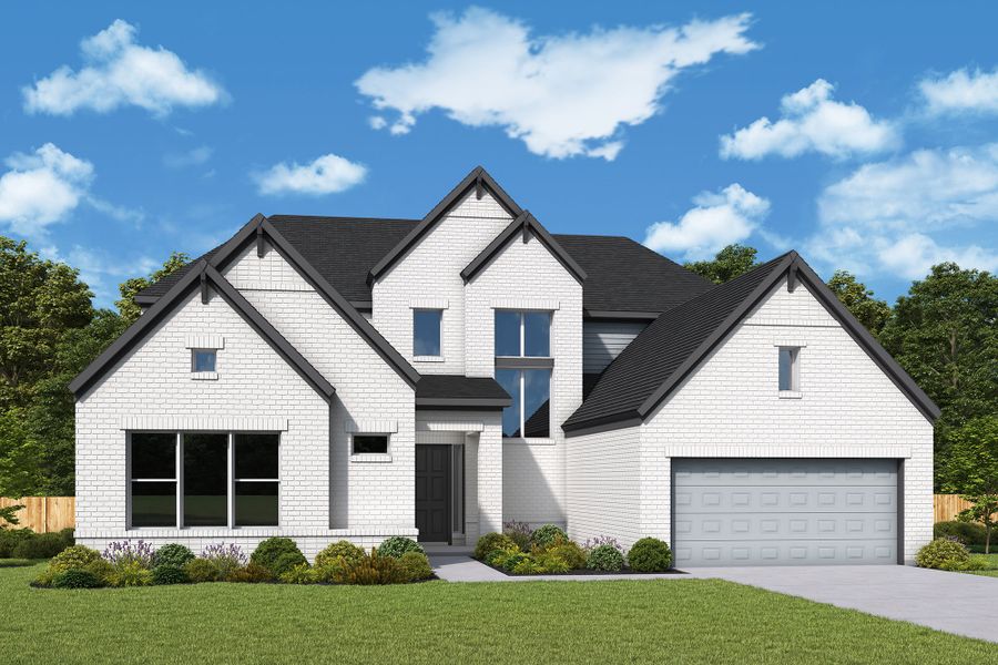 Representative exterior photo of a completed home built from the The Buttercup by David Weekley Homes in ARTAVIA - Parkview Collection, Conroe, TX (Image 2). Representative exterior photo of a completed home built from the The Buttercup by David Weekley Homes in ARTAVIA - Parkview Collection, Conroe, TX (Image 2).