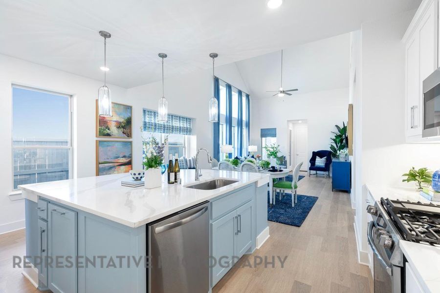 Furnished interior view inside a new home in Pomona, Manvel (Image 15).