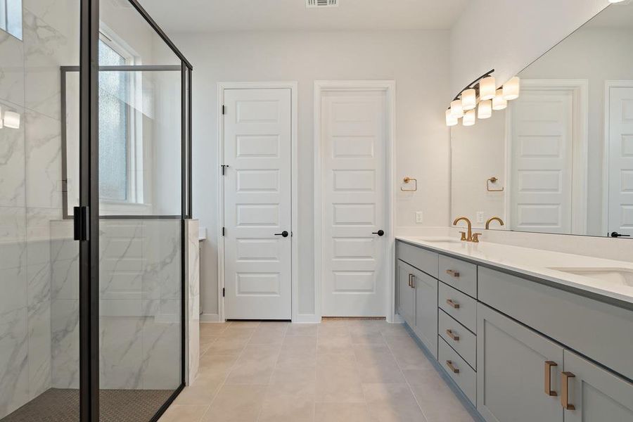 Furnished interior view inside a new home in Park Collection at Lariat, Liberty Hill (Image 5). Furnished interior view inside a new home in Park Collection at Lariat, Liberty Hill (Image 5).