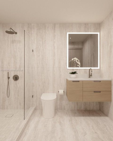 Furnished interior view inside a new home in , Miami Beach (Image 22).