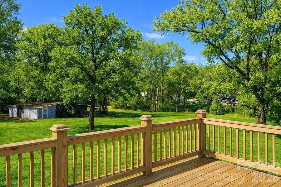Rear Deck Overlooks Flat Backyard Rear Deck Overlooks Flat Backyard