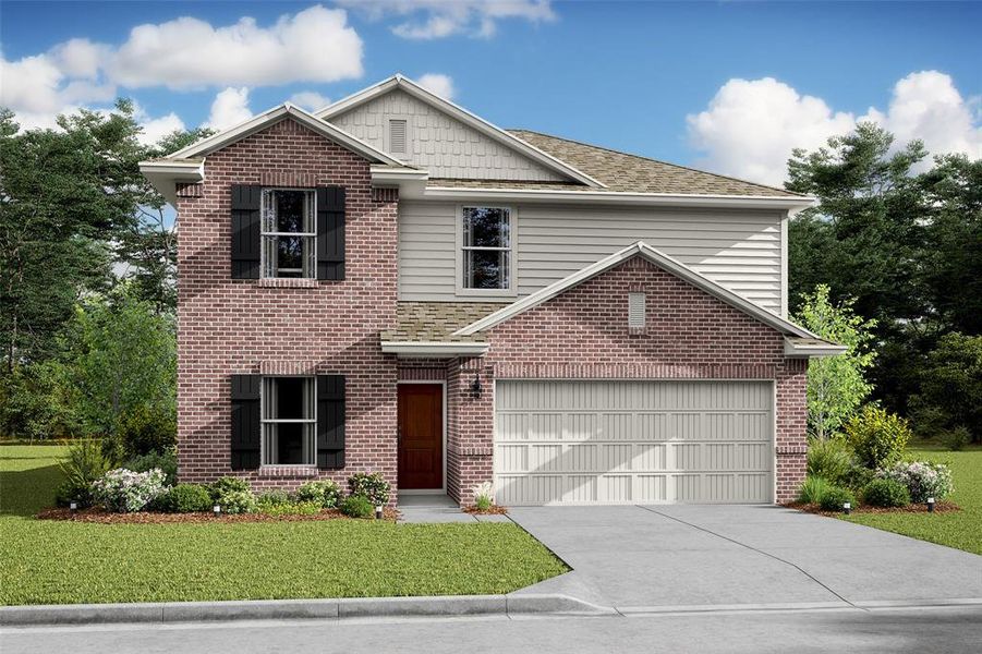 Stunning Tigris II design by K. Hovnanian Homes in elevation SA built in Aspire at River Ranch Trails. (*Artist rendering used for illustration purposes only.)