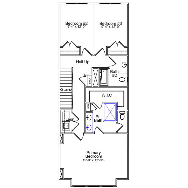 2D floor plan layout of this home in Edwards Station, Taylors, SC (Image 3).