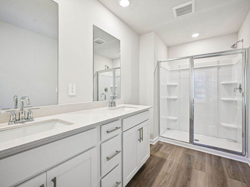 The Lancaster floorplan with the Elemental White interior package.