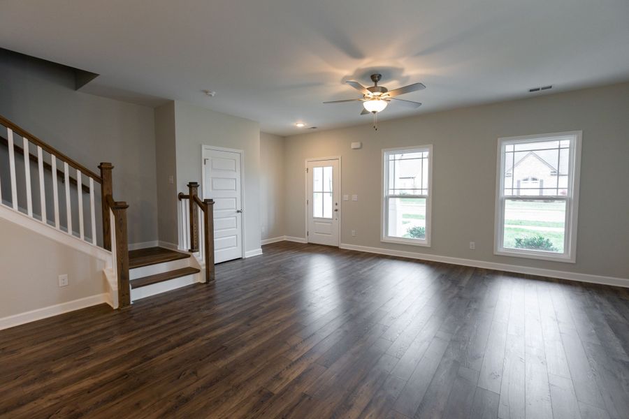 Representative unfurnished interior of a home built from the Dalton by Parkside Builders in The Woods, Gallatin (Image 25).
