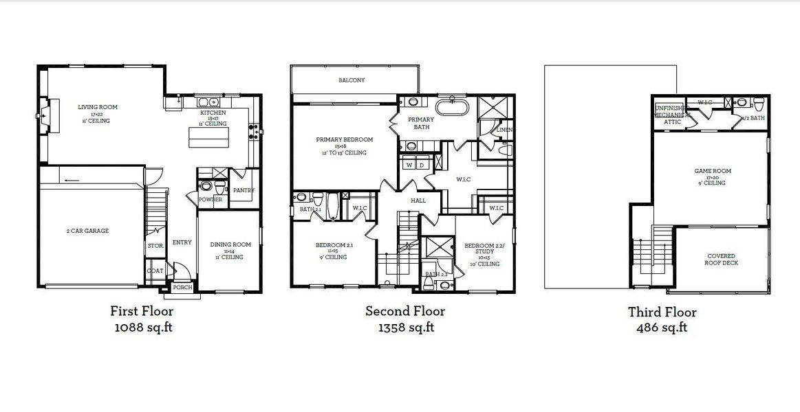 2D floor plan layout of this home in Sunridge, Austin, TX (Image 4).