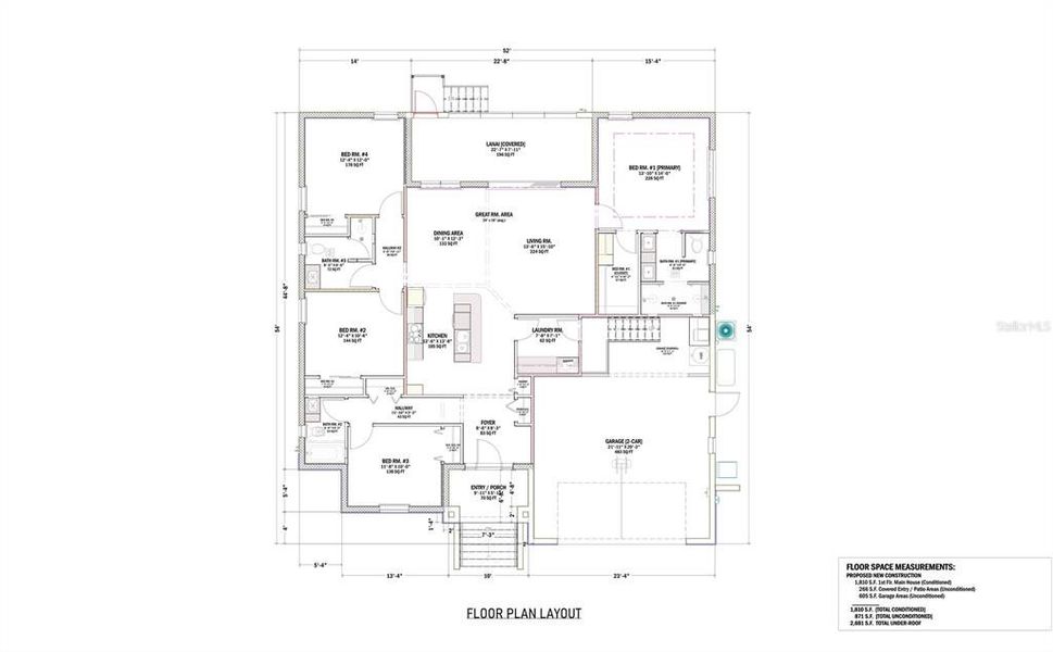 2D floor plan layout of this home in , Punta Gorda, FL (Image 3).