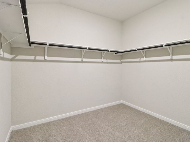 Walk in closet in the Callaghan floorplan at a Meritage Homes community.