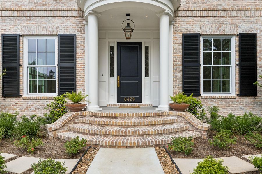 Recently painted the front door black but can easily change it back to the baby blue original color.
