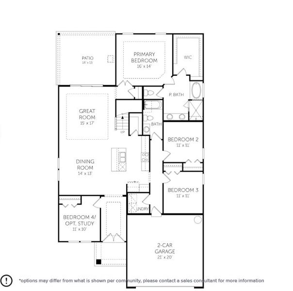 2D floor plan layout of this home in Brook Forest, St. Augustine, FL (Image 5).