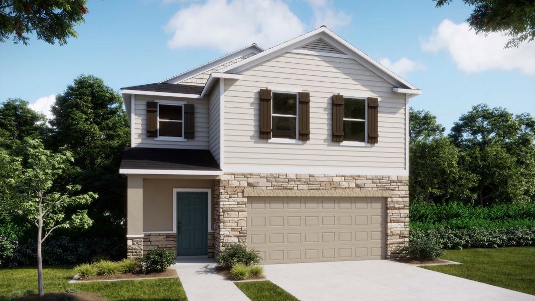 Representative exterior photo of a completed home built from the Carrington by Maronda Homes in Crosswinds, Haines City, FL (Image 8).