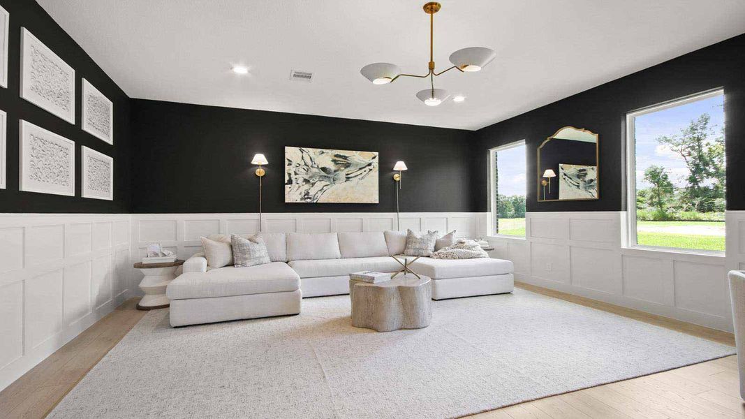 Furnished interior view inside a new home in Butlers Bend Estates, Pinehurst (Image 26). Furnished interior view inside a new home in Butlers Bend Estates, Pinehurst (Image 26).