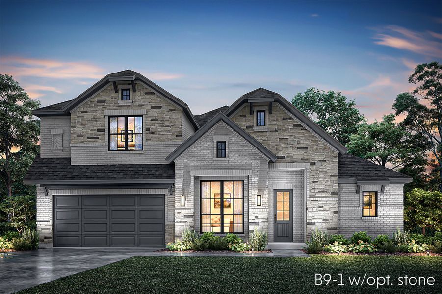 Representative exterior photo of a completed home built from the Denver by John Houston Homes in Bull Hide Estates, Hewitt, TX (Image 5). Representative exterior photo of a completed home built from the Denver by John Houston Homes in Bull Hide Estates, Hewitt, TX (Image 5).