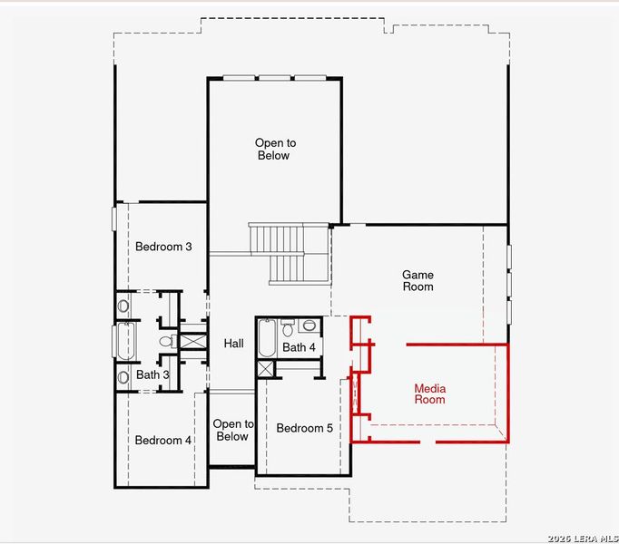 2D floor plan layout of this home in Mayfair, New Braunfels, TX (Image 3).